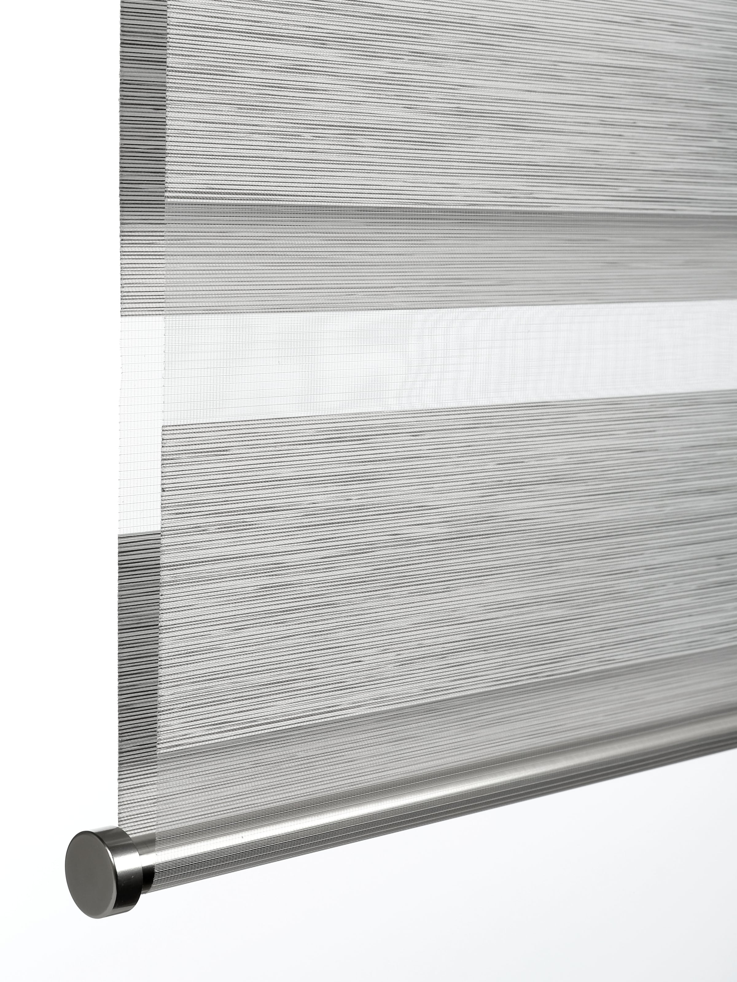 GARDINIA Doppelrollo »de luxe« halbtransparent Sichtschutz mit Bohren/ohne Bohren freihängend hochwertiges Gesamtkonzept mit silbernen Metallkomponenten