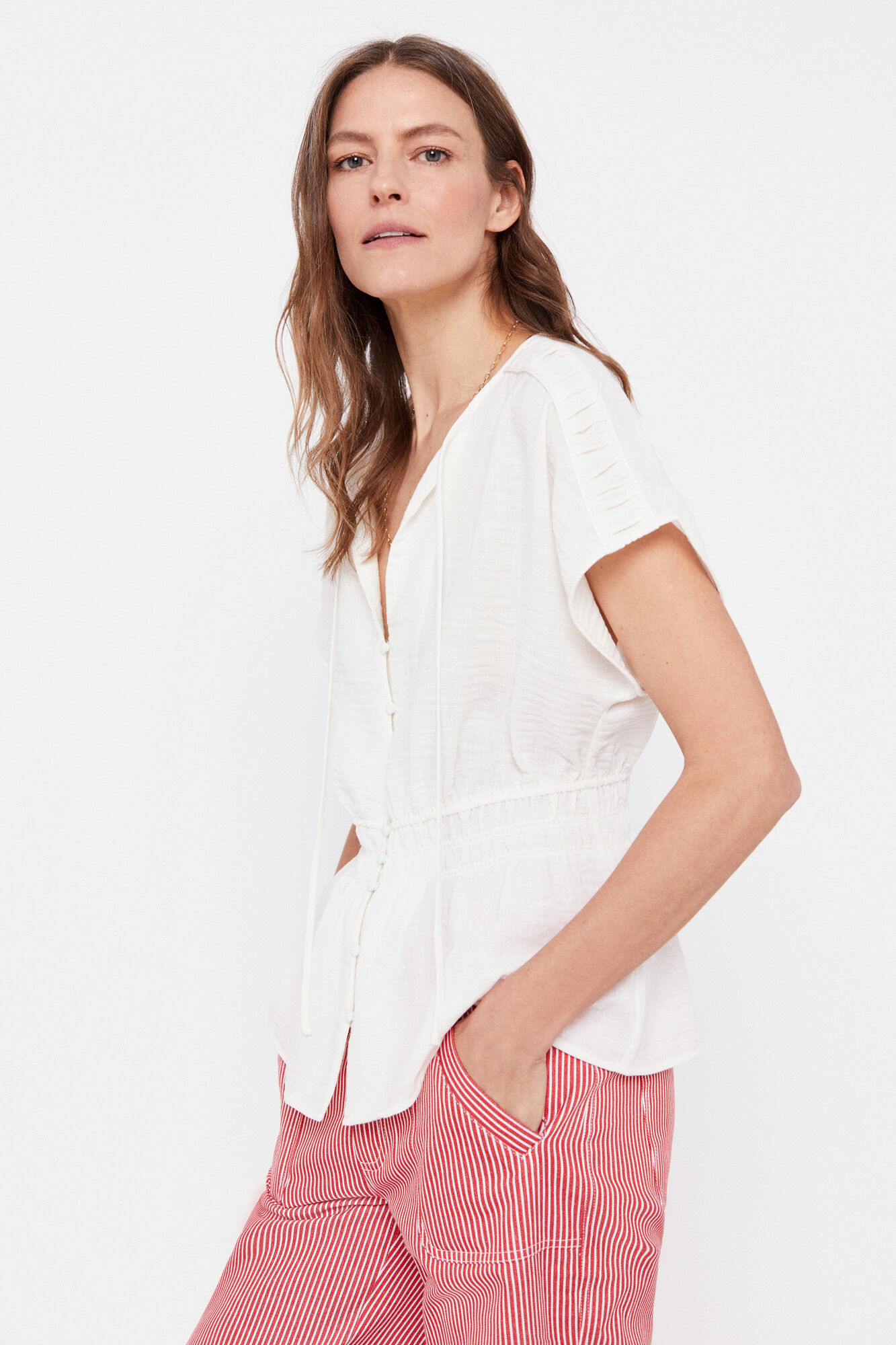 Blusa com elástico - Branca