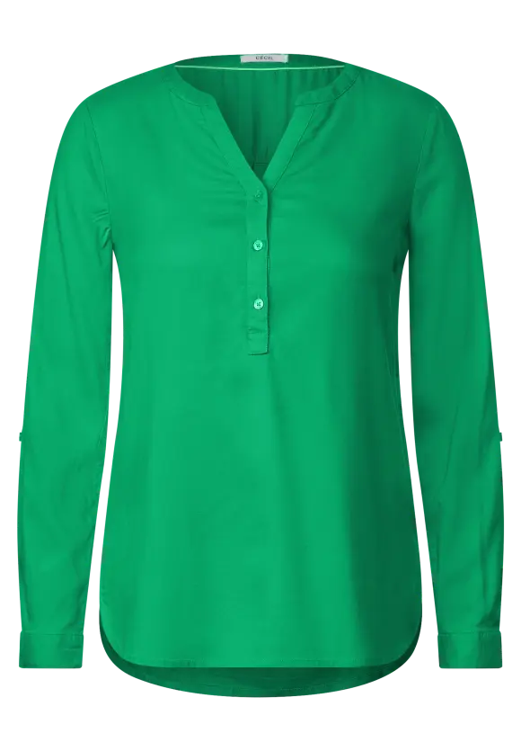 Bluse in Unifarbe - celery green