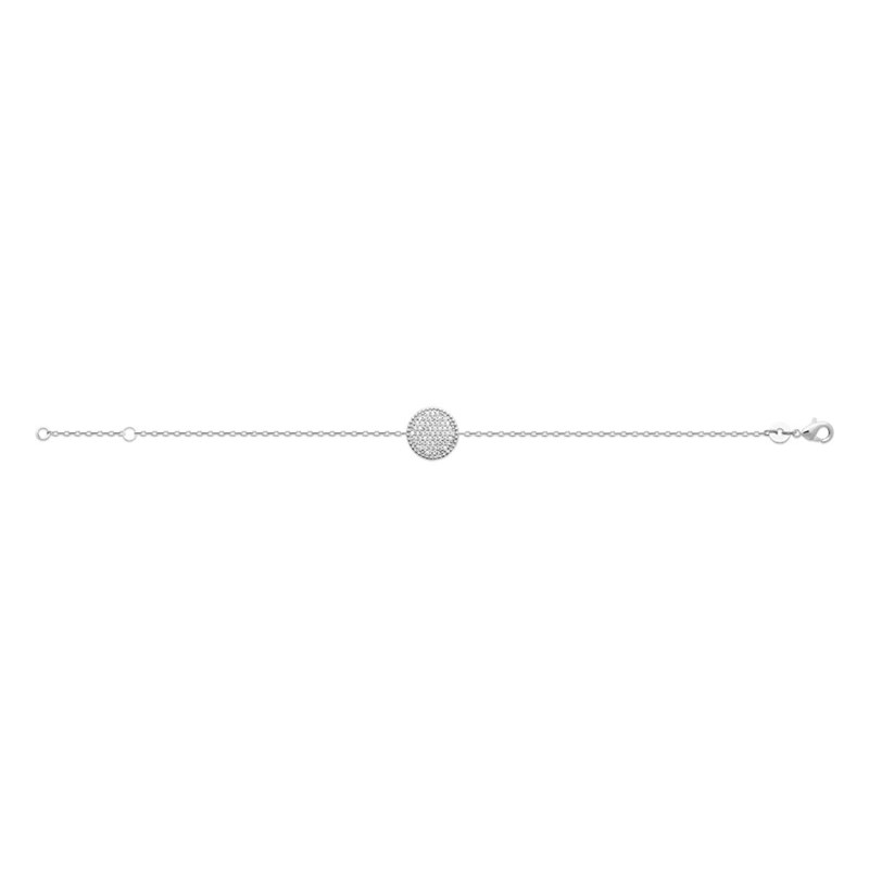 Bracelet Femme - Argent 925 - Oxyde de zirconium - Longueur : 18 cm