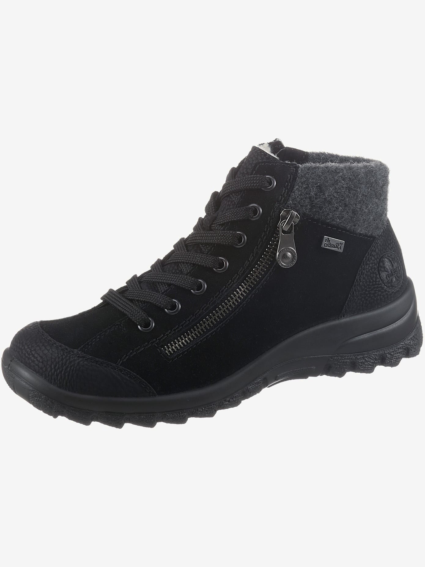 Bottines d'hiver bottines à lacets, fermeture à glissière décorative