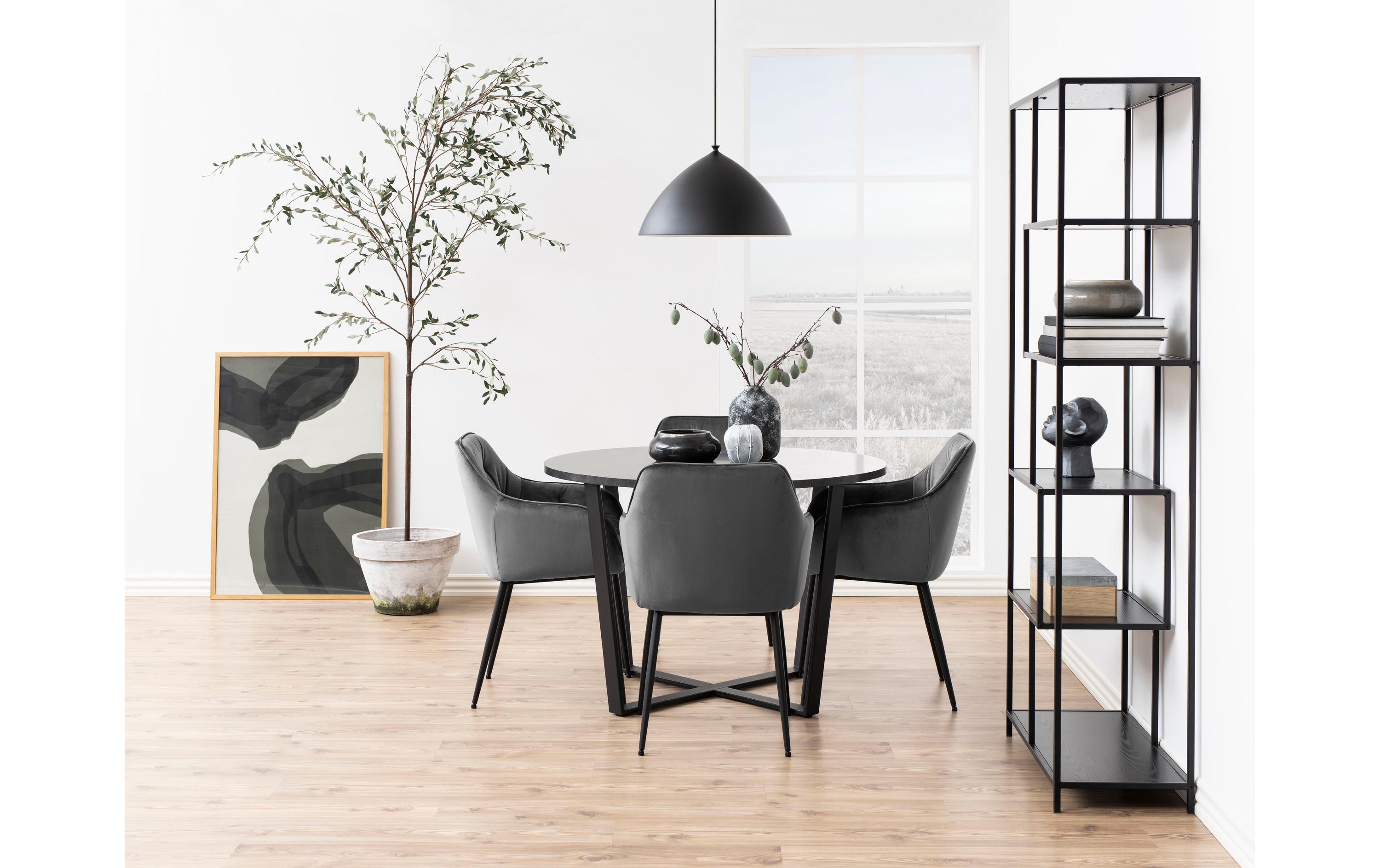 Stuhl Brooke, 2 Stück Dark Grey<br>Esszimmerstühle mit Armlehne