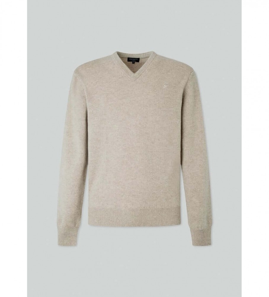 Hackett Jersey Lambswool V marrom