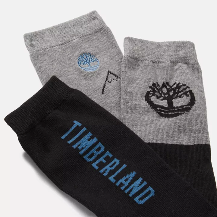 Coffret cadeau 3 paires de chaussettes Fresh Mountain unisexes en noir/gris