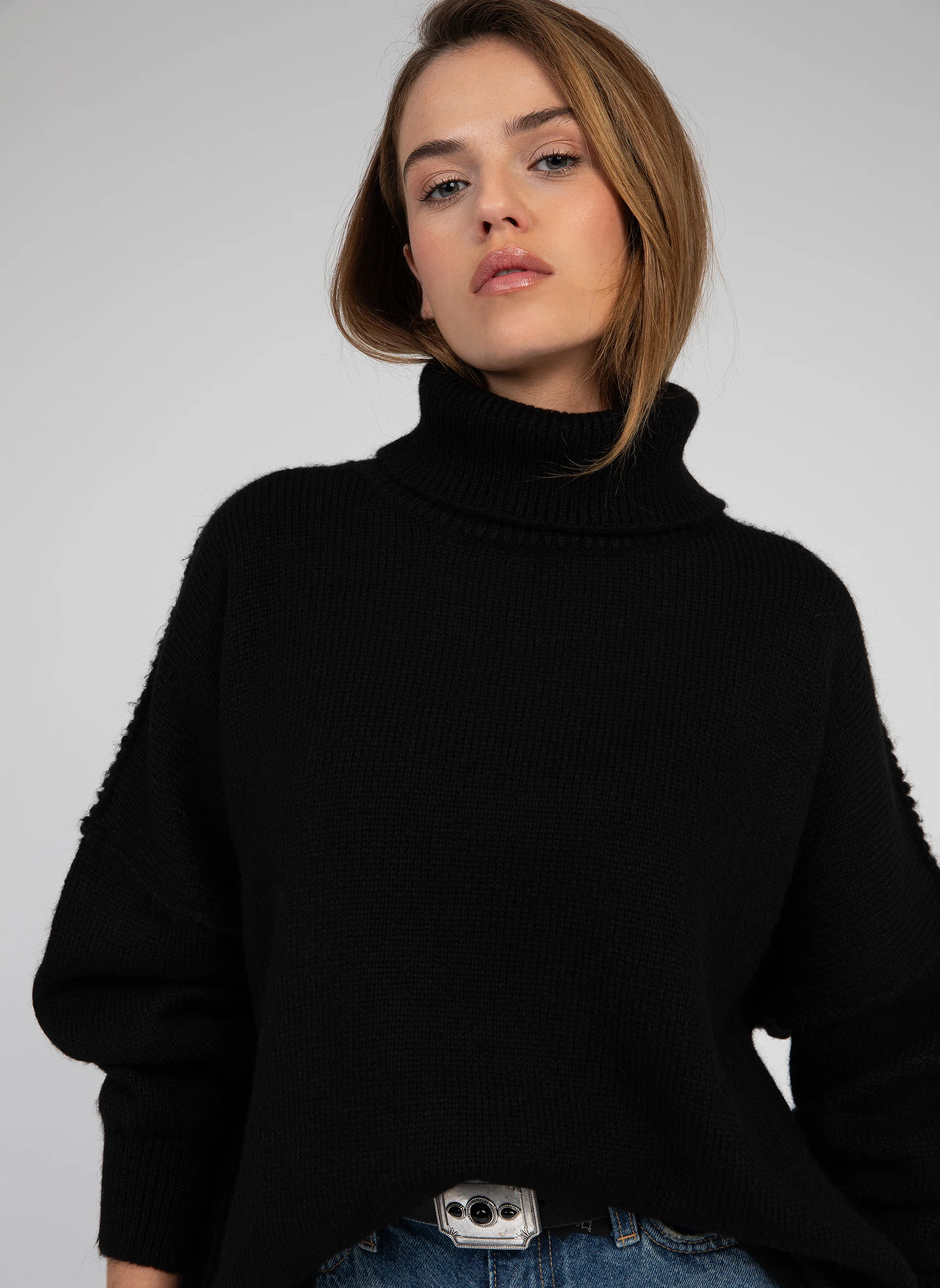 LEJOKARI - Pull col roulé | Noir