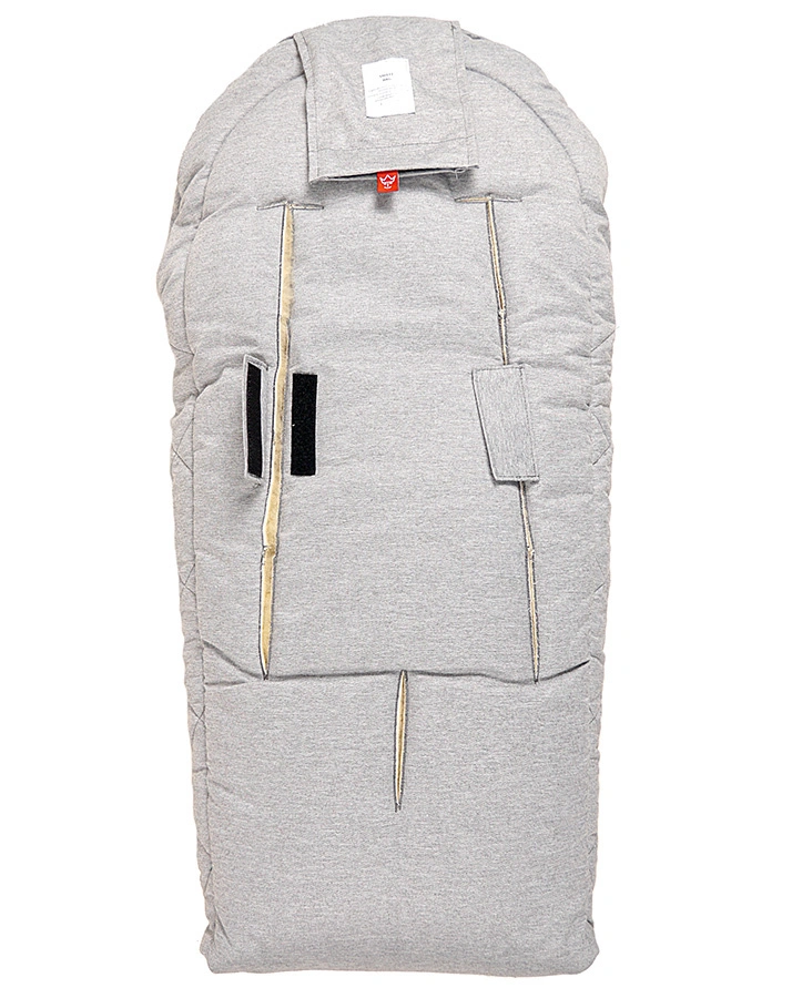 Lammfell-Wannenfußsack BELLA für Bugaboo/Joolz in hellgrau melange