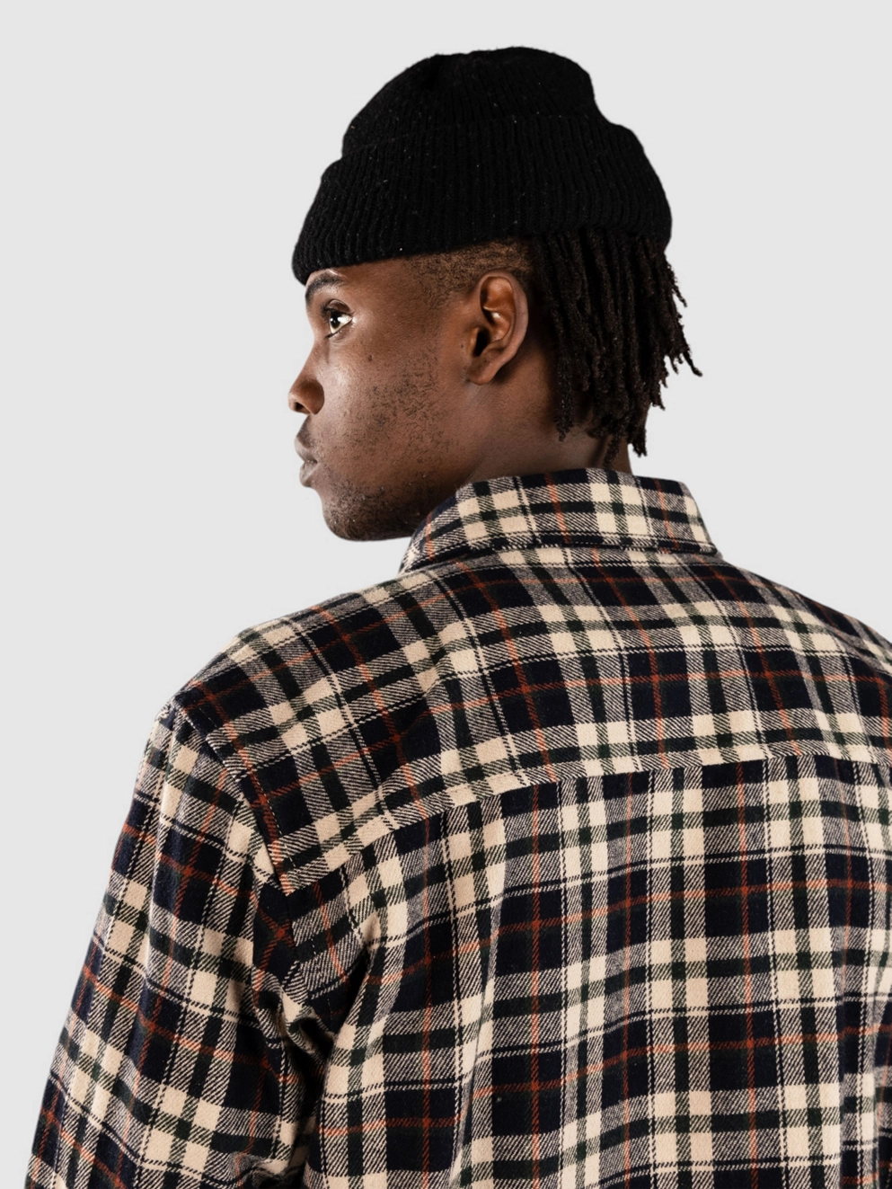 Fat Moose Adrian Check Shirt dark navy/ecru