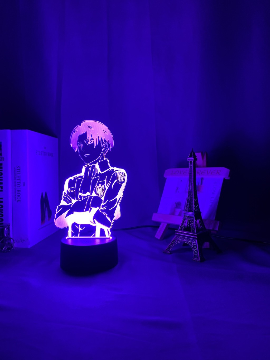 3D Anime LED Acryl Lampe Nachtlicht USB Deko Lampe mit Touch Schalter - Levi
