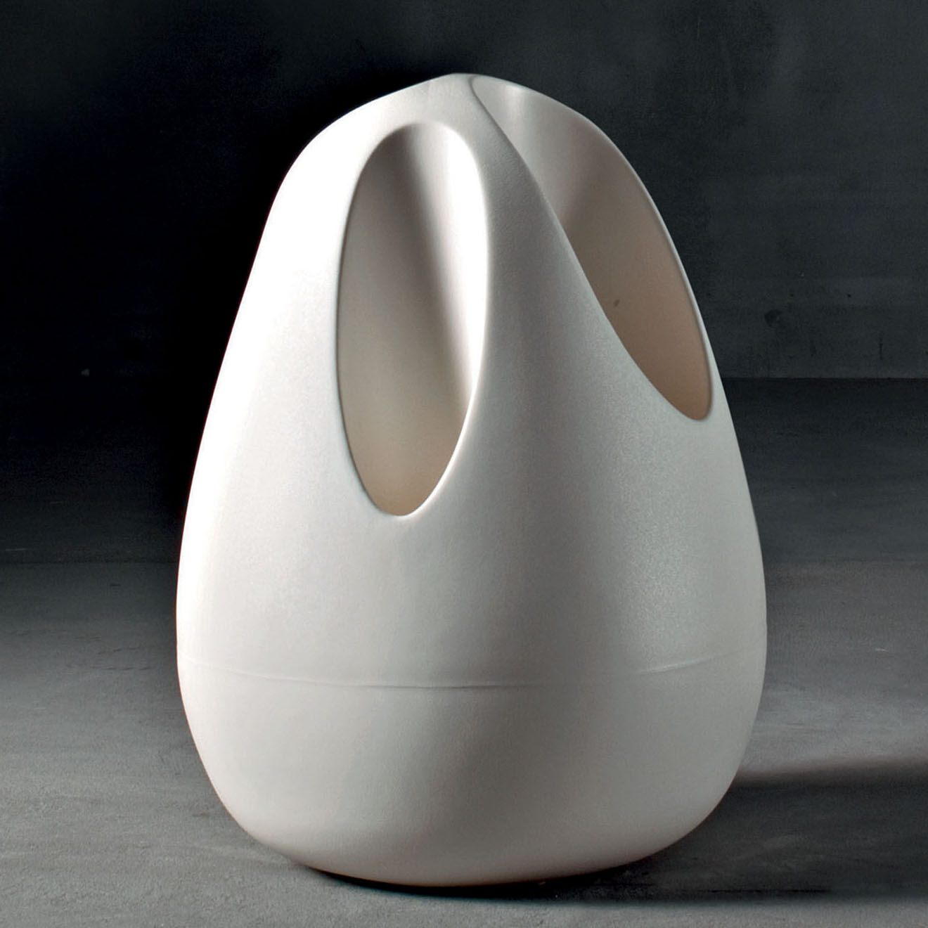 Serralunga porte-parapluie plomb design par karim rashid blanc - D.45x60 cm