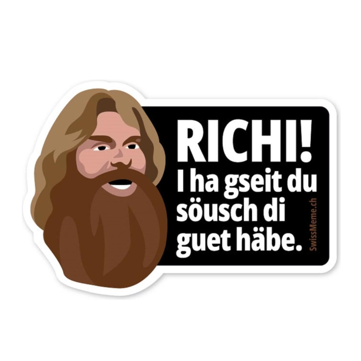 (95x65mm) Lustiger Sticker Wasserfester Aufkleber Meme Abziehbild für Auto / Koffer / Laptop / Spiegel (166.00) - Richi!