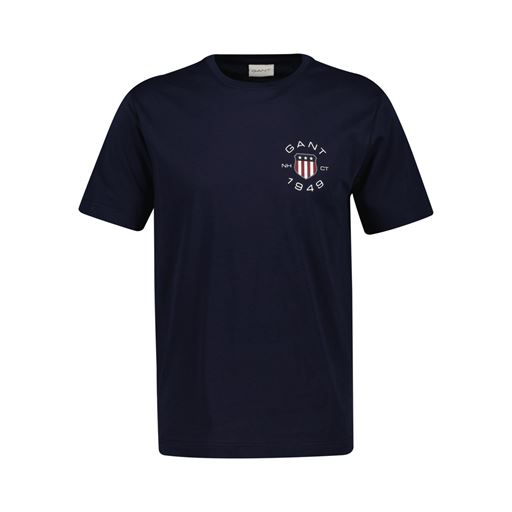 GANT Print T-shirt, Evening Blue, XL