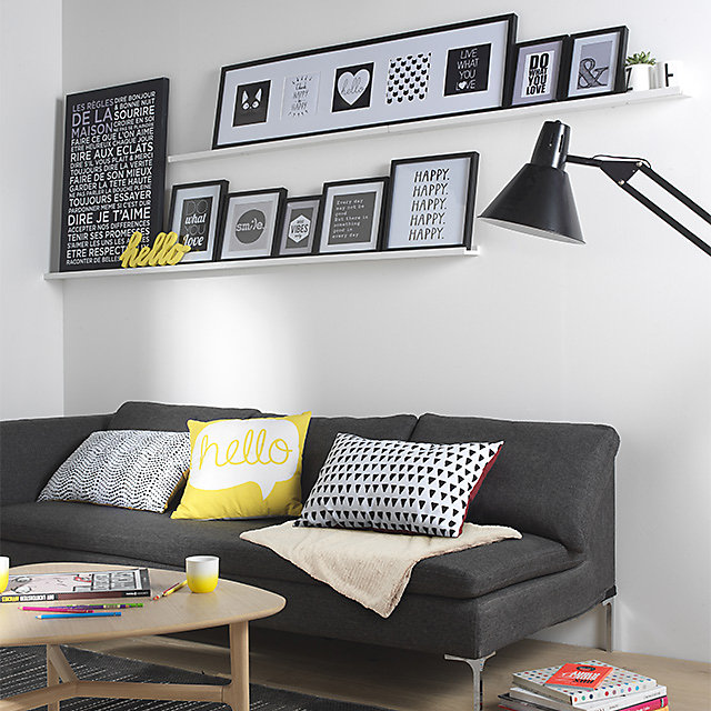 Mot décoratif bois MDF jaune 