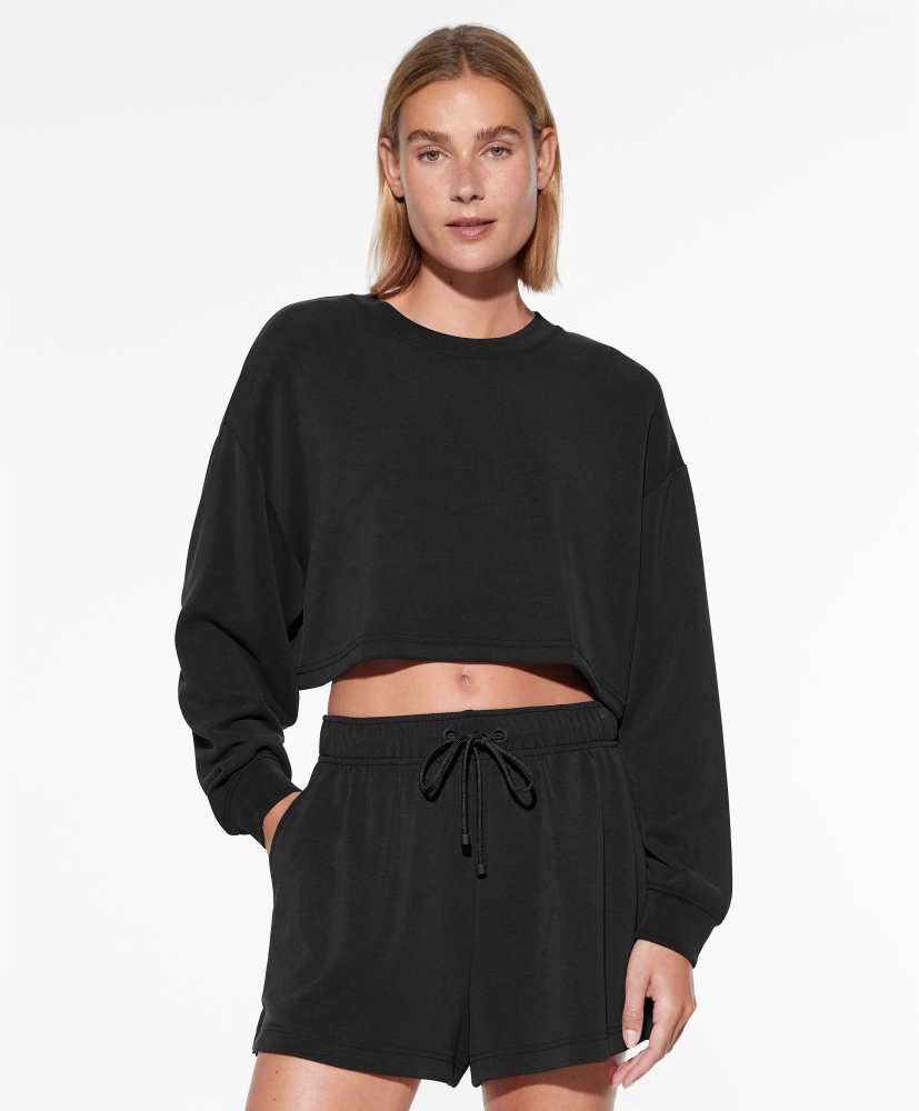 Moletom cropped de modal