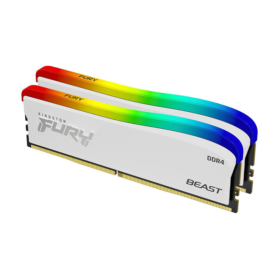 Kingston Fury Beast White RGB SE - 2 x 8 Go (16 Go) - DDR4 3200 MHz - CL16