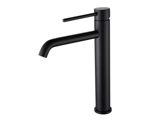 LuxuryBain- Grand Mitigeur, robinet de lavabo pour salle de bain réhaussé design et moderne (Noir)