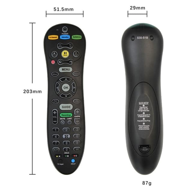 Fjernbetjening Udskiftning til S30-S1B til U-Verse Set Top Box LCD TV Infrarød