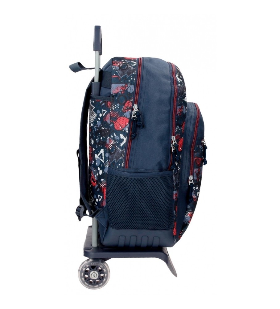 Movom Mochila Escolar MovomFree time con carro 46 cm marino