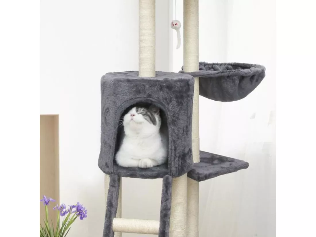 Arbre à chat 79 x 34 x 138 cm - Gris