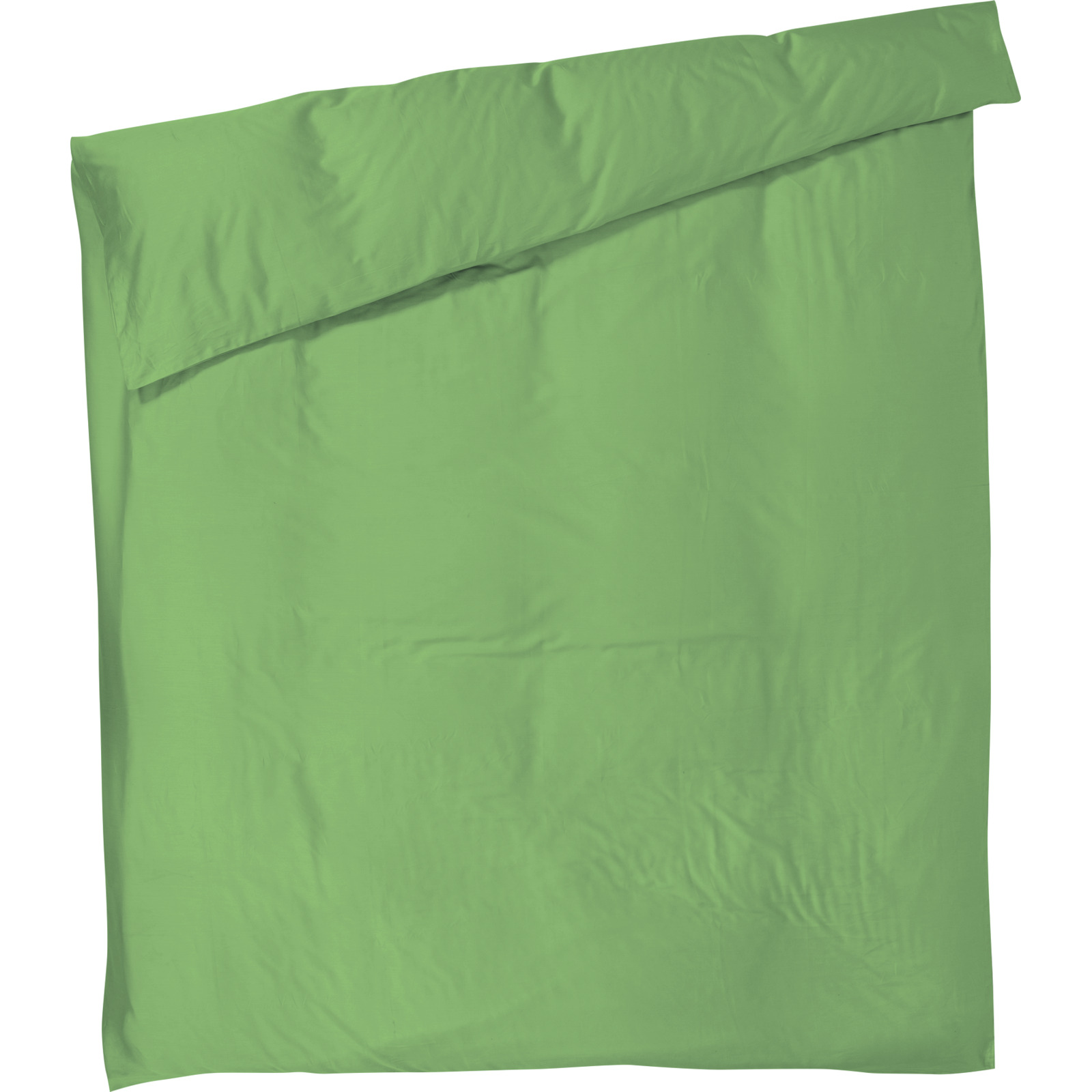 Bettwäsche Satin uni grün 50x70 Kissenbezug