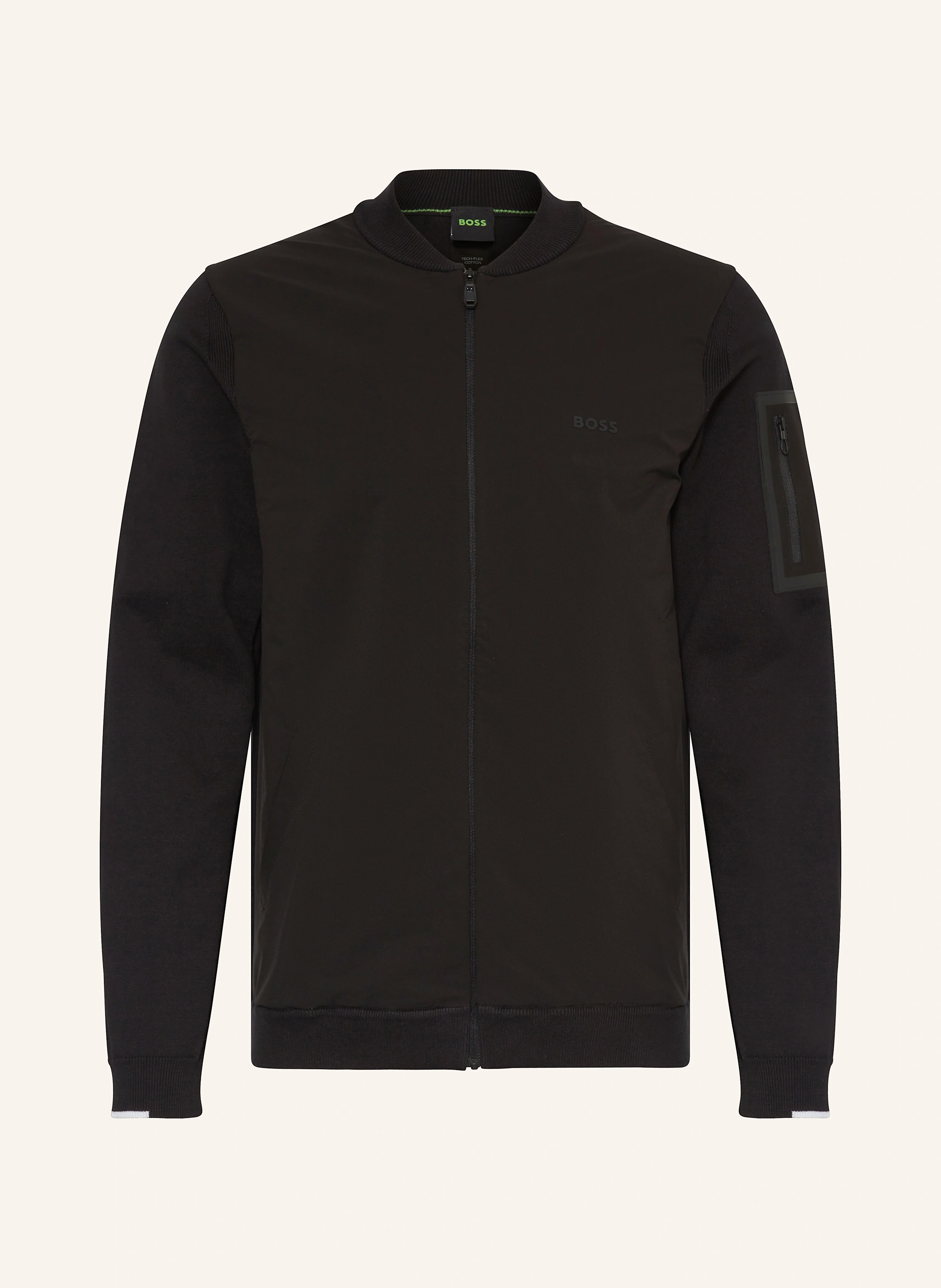 BOSS Sweatjacke EVER im Materialmix
