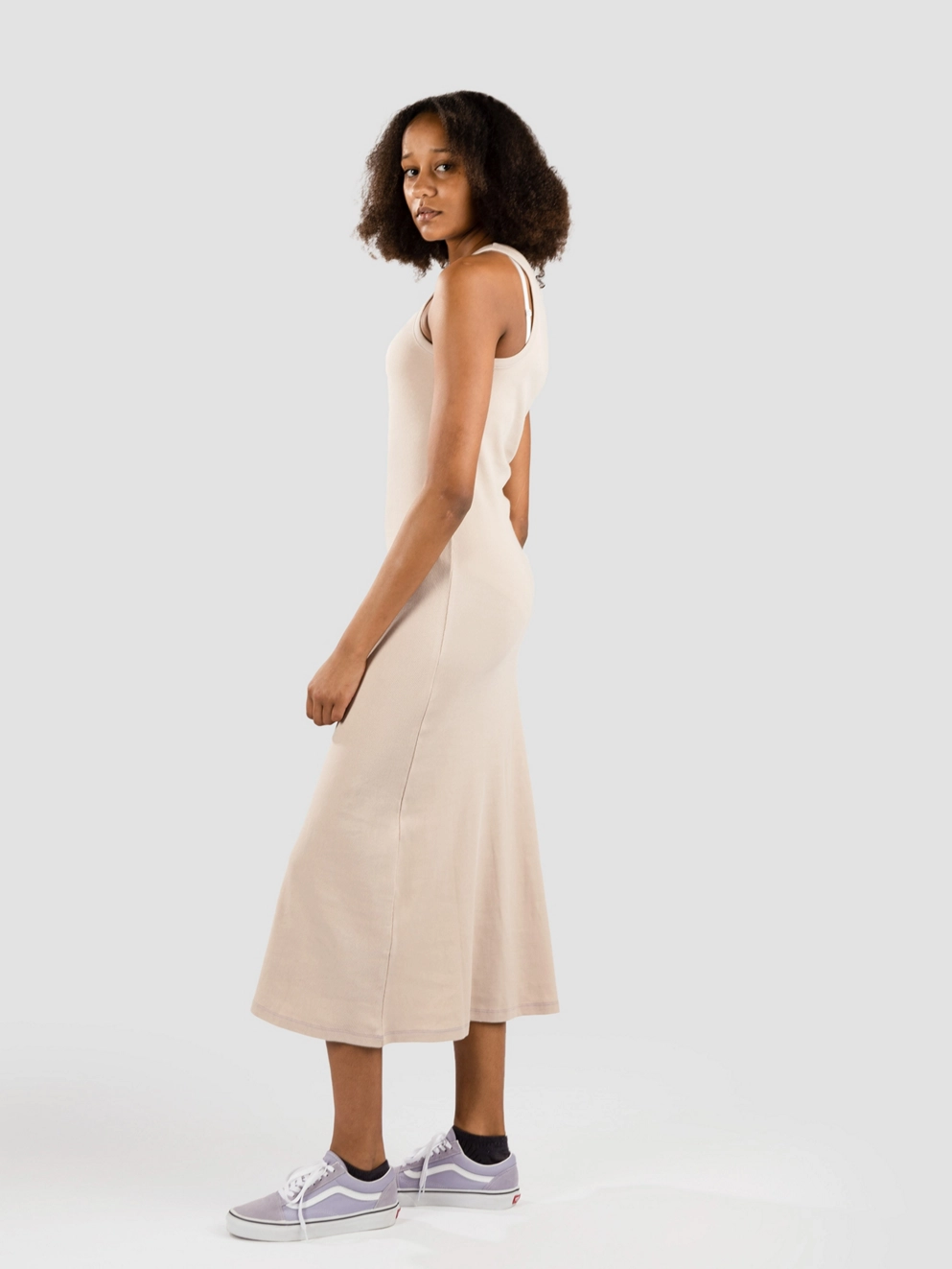Blue Tomato A-Line Rib Dress sand
