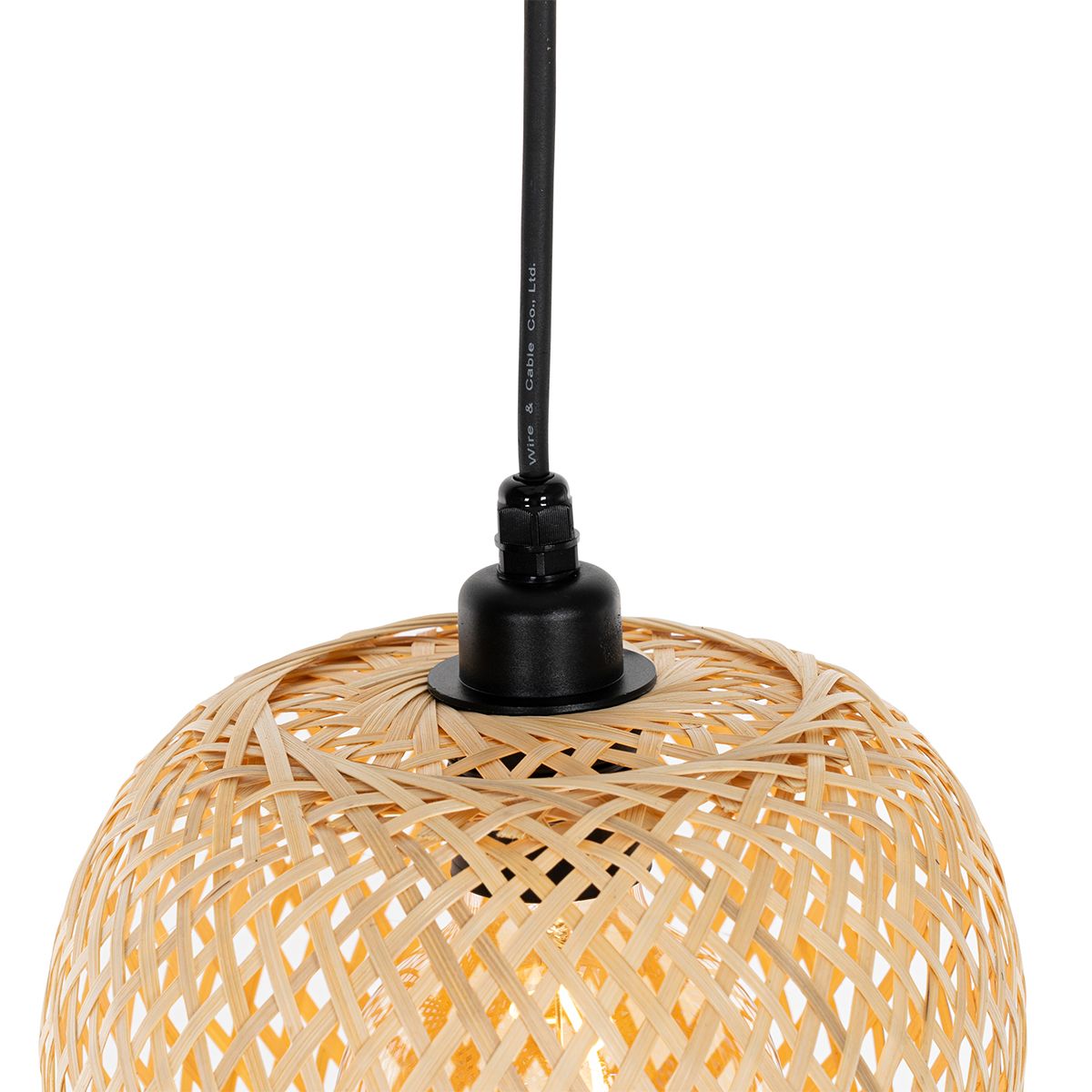 Oosterse buiten hanglamp bamboe 3-lichts IP44 - Carlos