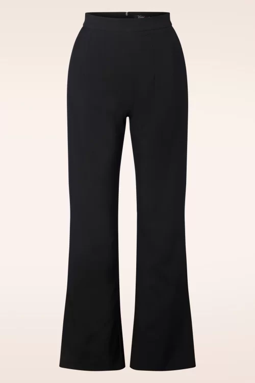 Vintage Diva  Florence pantalon in zwart
