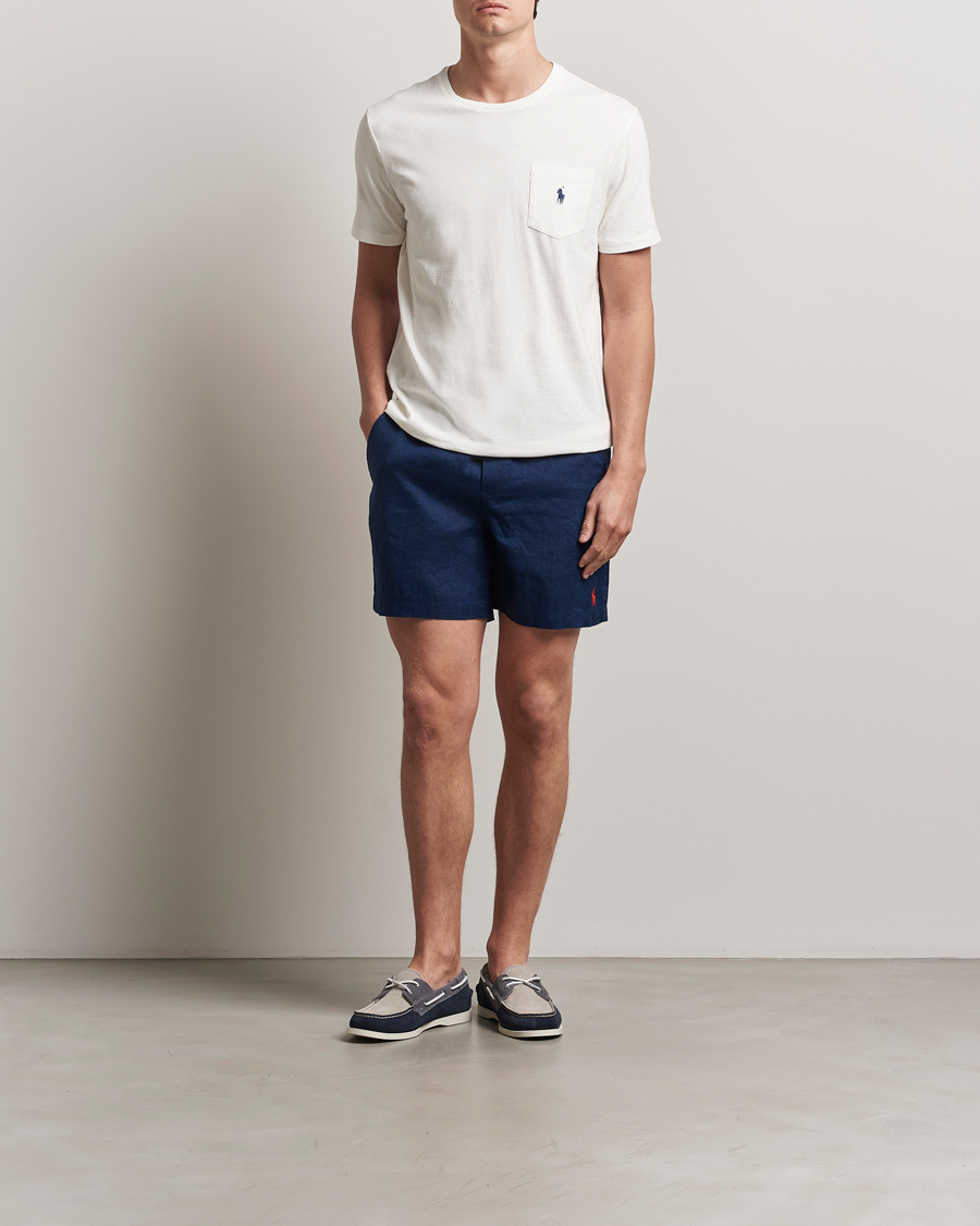 Polo Ralph Lauren Prepster Drawstring Linen Shorts Newport Navy
