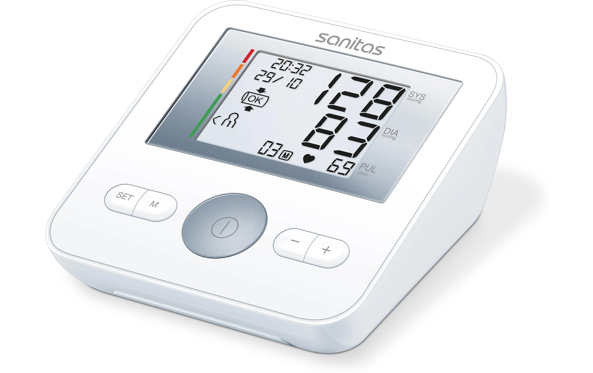 Blutdruckmessgerät SBM 18 WeissOberarm-Blutdruckmessgerät
