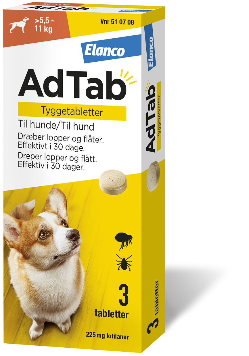AdTab vet tyggetab 225mg hund