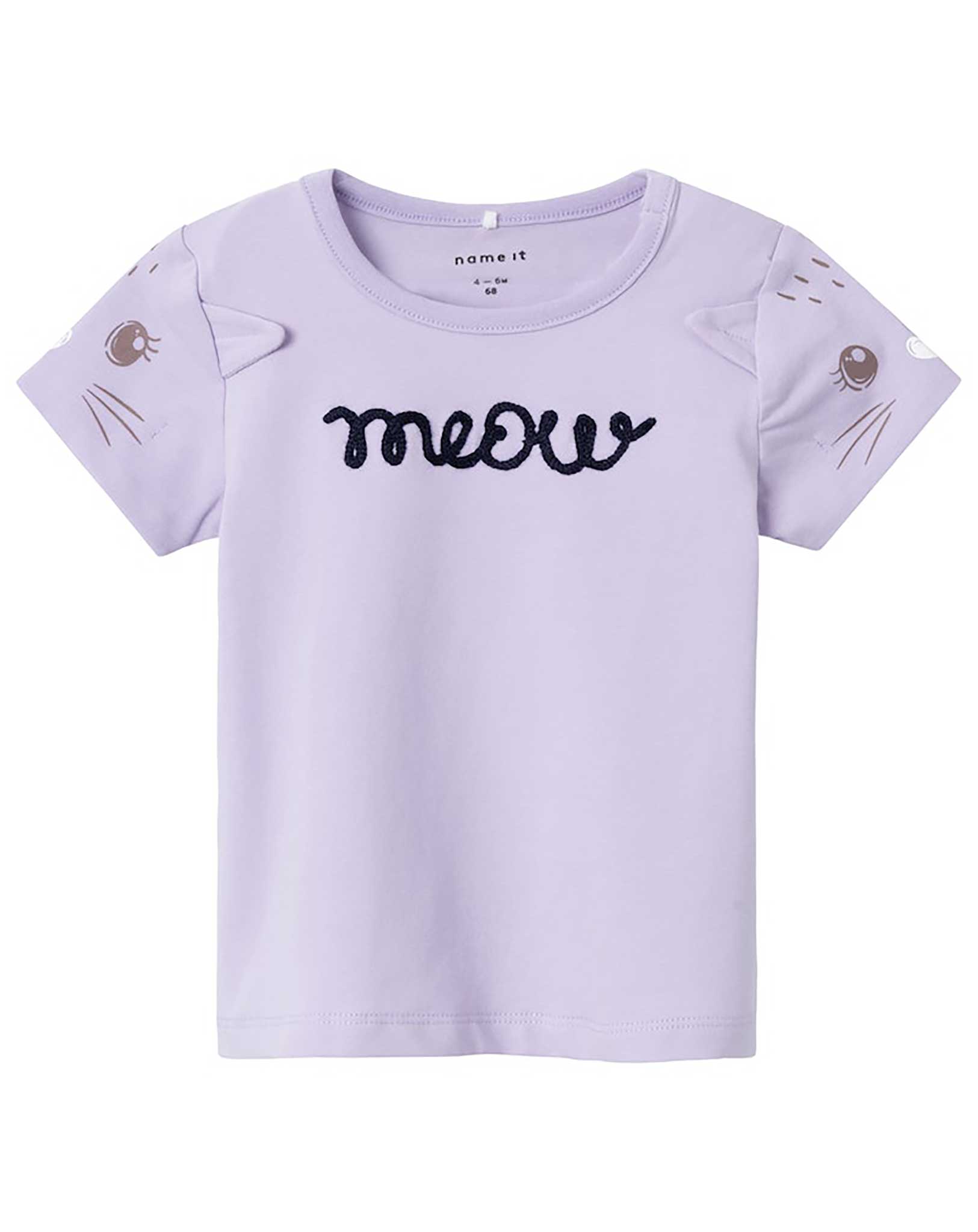 T-Shirt NBFDRAMA MEOW in orchid petal