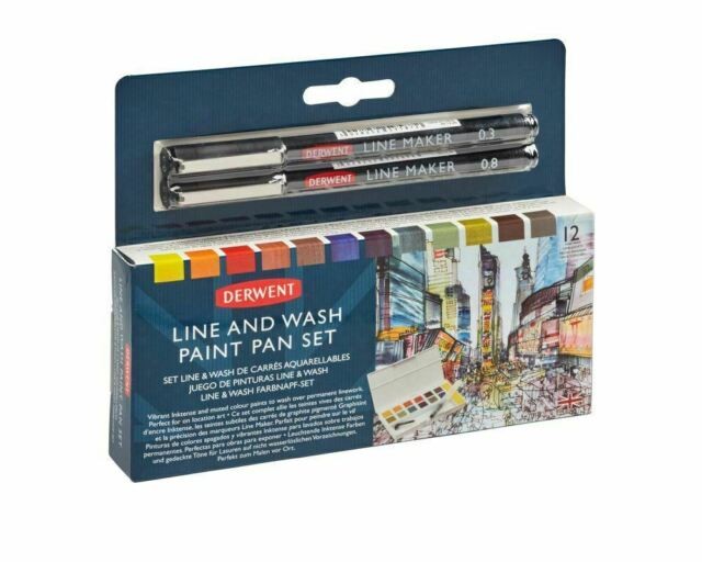 derwent line & wash paint pan set