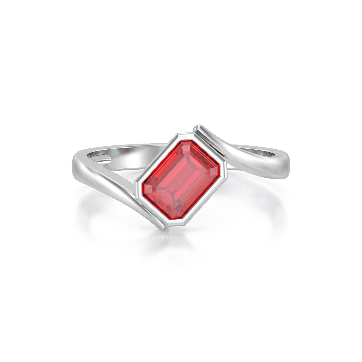 Bague Rubis sur Argent 925 2.26grs