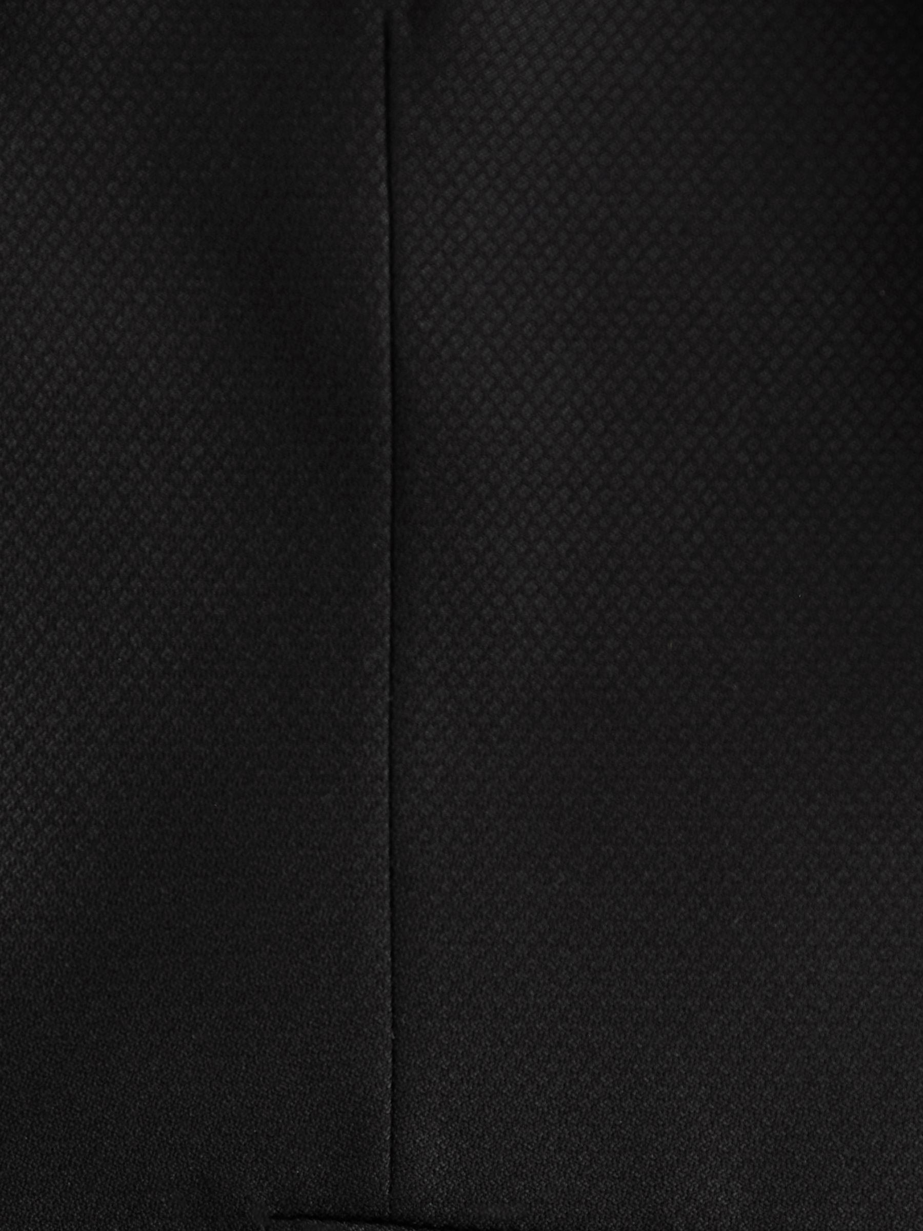 Zwart/goud - Skinny fit smoking met textuur: colbert
