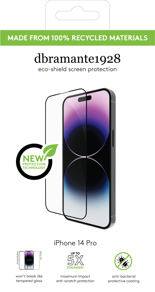 Dbramante1928 - eco-shield - iPhone 14 Pro, Black edge