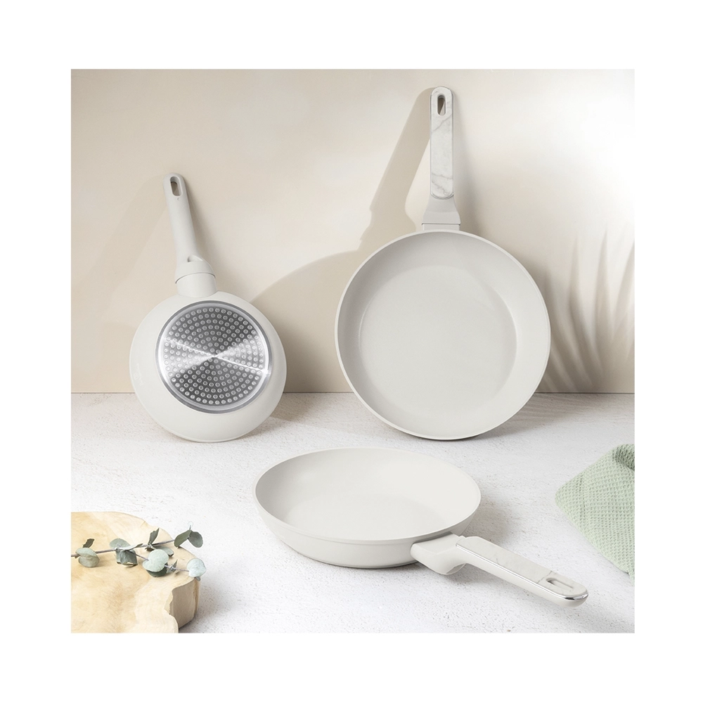 Berlinger Haus 3-teiliges Bratpfannen Set Ø 20/24/28 cm Sahara Collection marmor