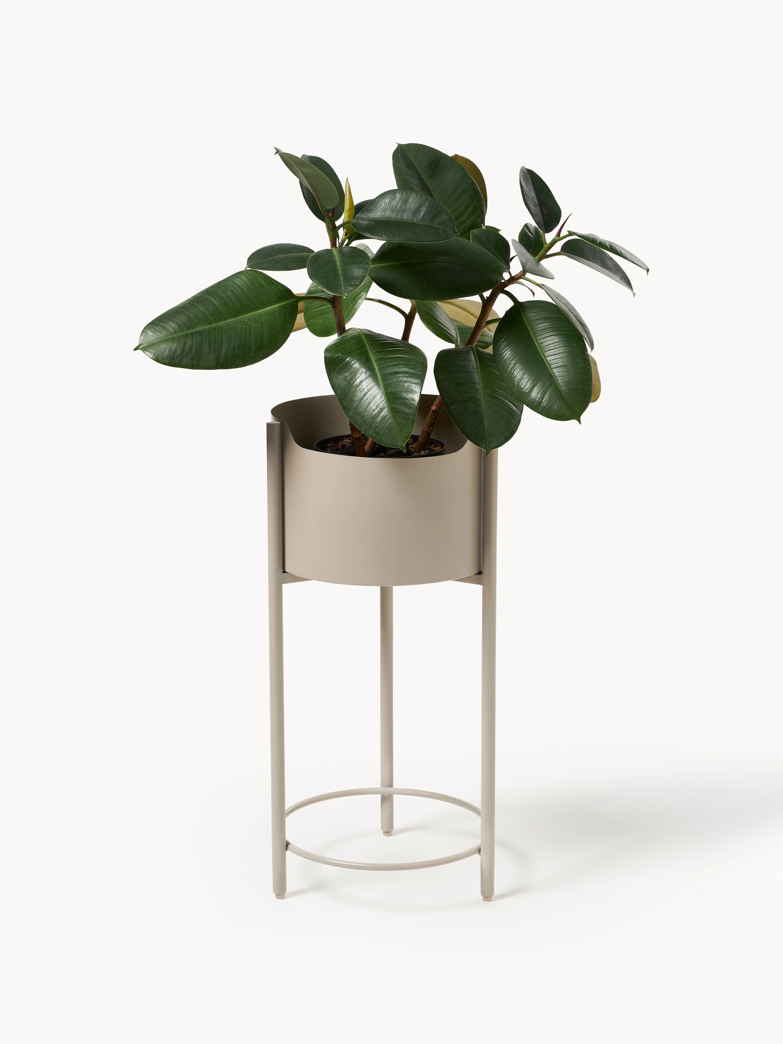 Metalen plantenbak Taru, H 65 cm