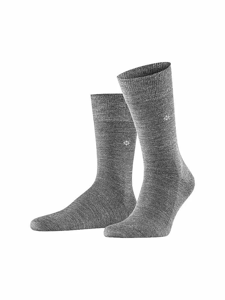 BURLINGTON Herren Socken LEEDS 40-46 asphalt mel. grau