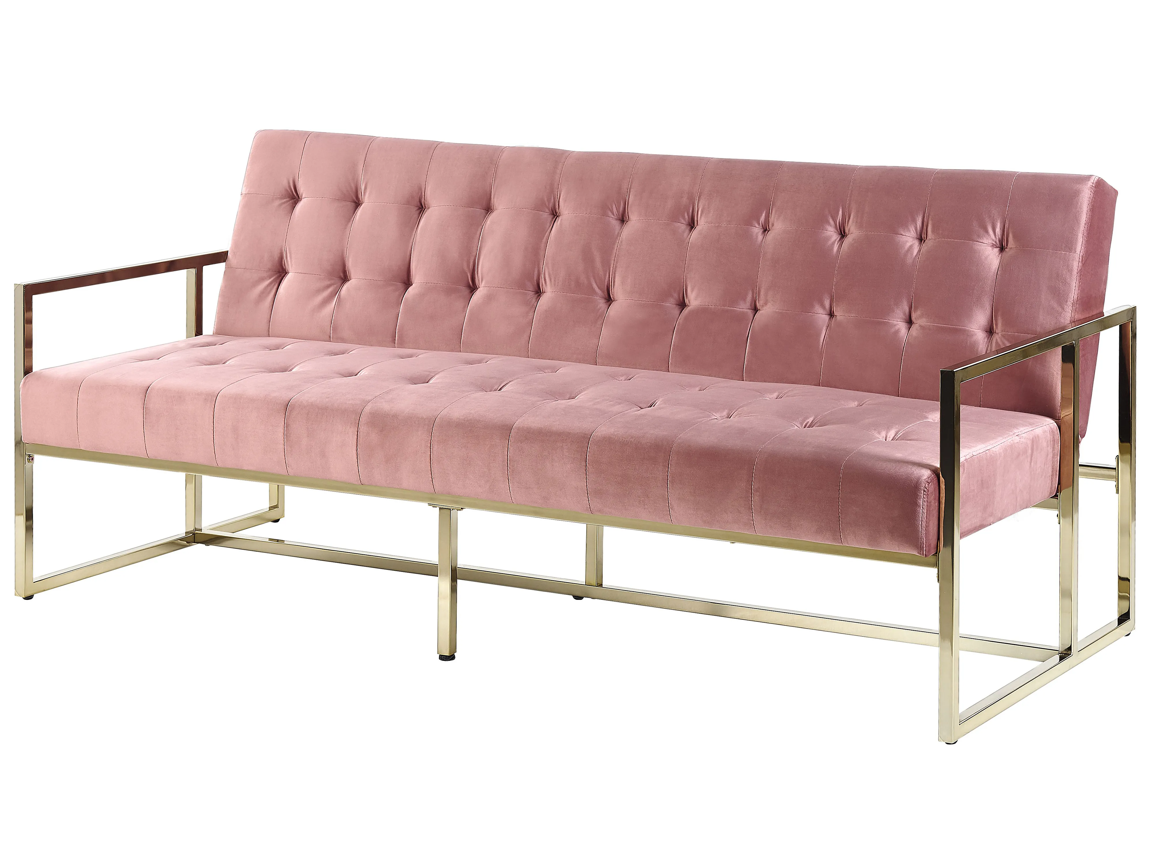 Slaapbank 3-zits MARSTAL Fluweel Roze