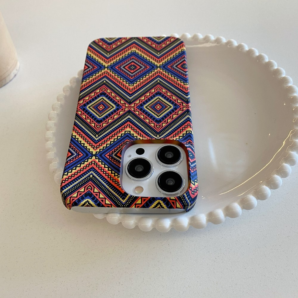 iPhone 14 Pro Hardcase Hülle im Carbon Look - Plaid
