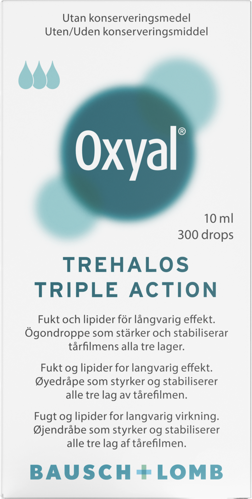 Oxyal Trehalos Triple Action øyedråper 10 ml
