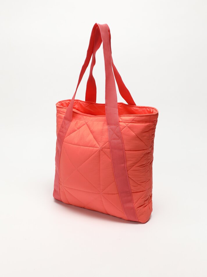 Sacola de compras acolchoada - Coral