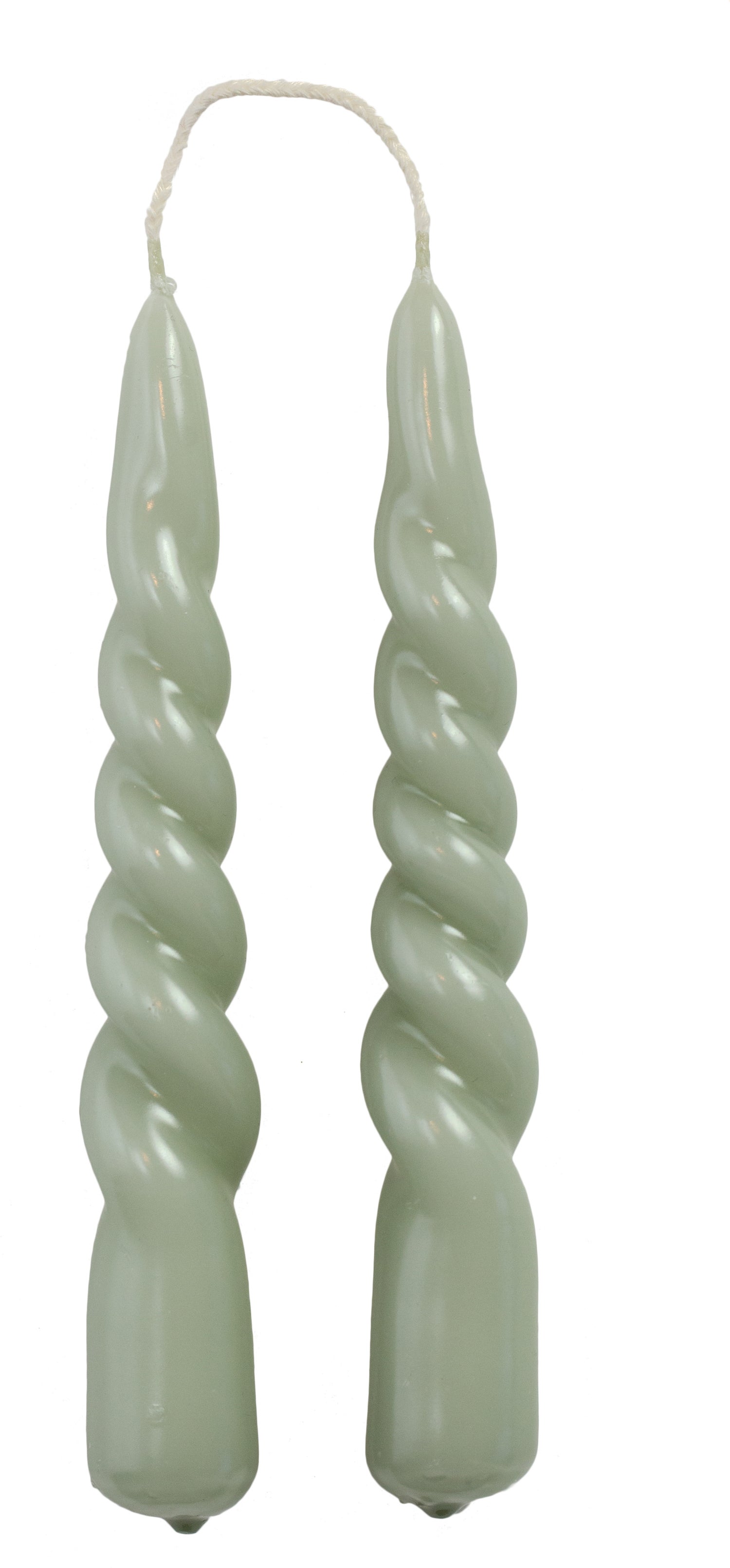 Rustik Lys dinerkaars Swirl mini groen 4 uur 2 stuks