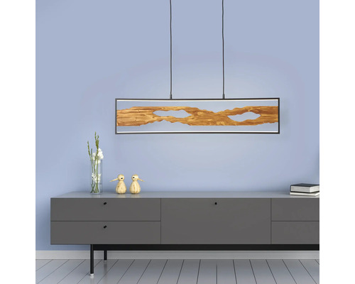 LED hanglamp 20 W 2300 lm HxB 150x8,5 cm zwart