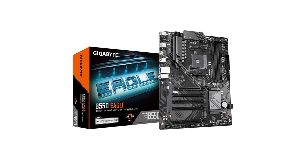 GIGABYTE AORUSB550 EAGLE socket AM4 moederbord  (RAID, Gb-LAN, Sound, ATX)