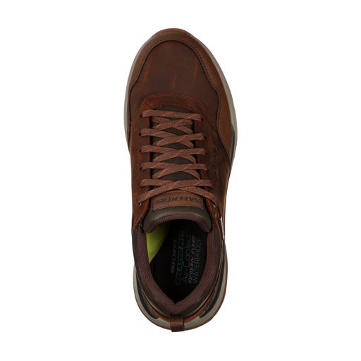 Skechers Relaxed Fit Banago Waterproof Sneakers, Dark Brown, 47.5
