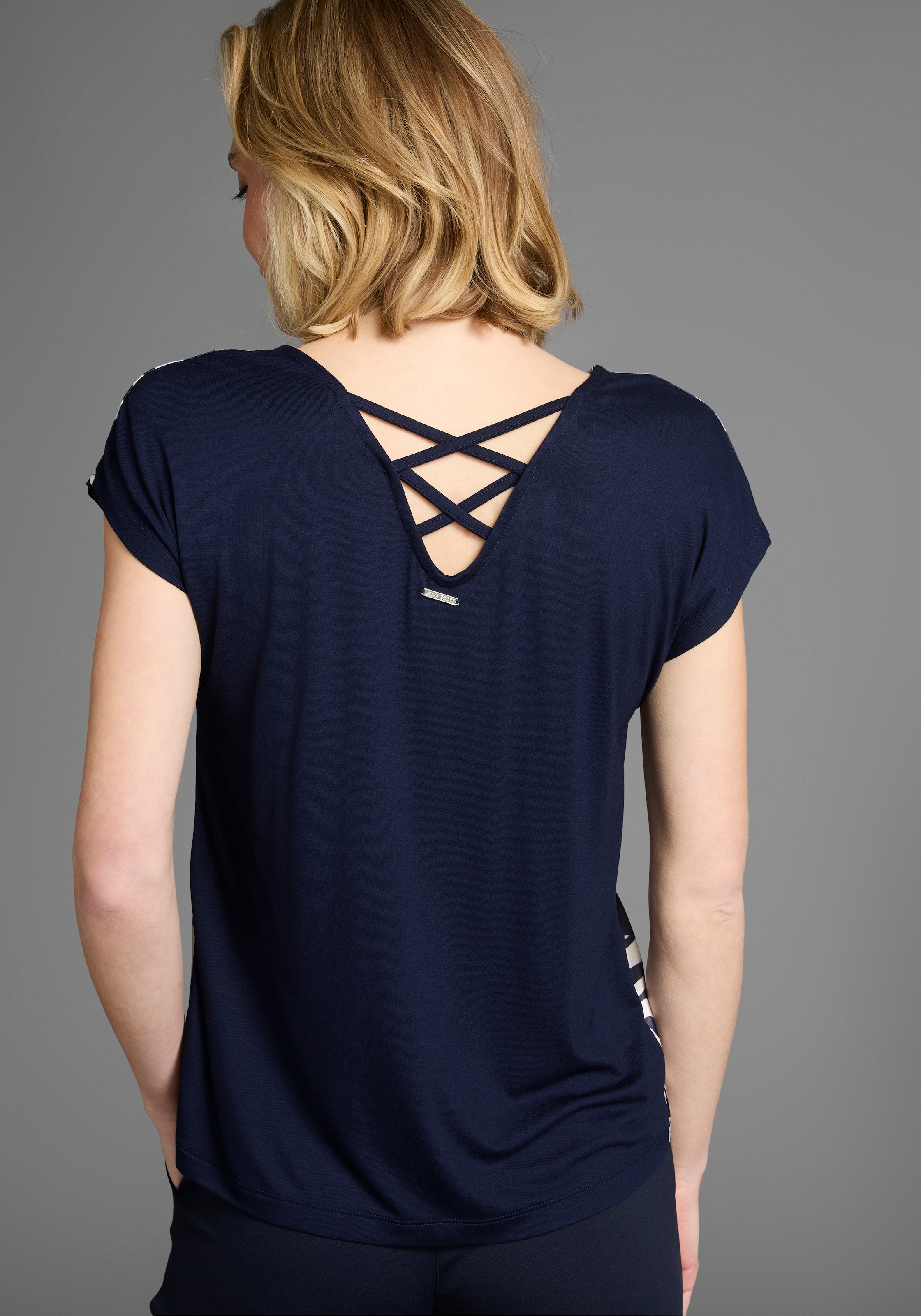 Laura Scott Shirtbluse , in Shirt-Optik, vorne leichtglänzender Satin