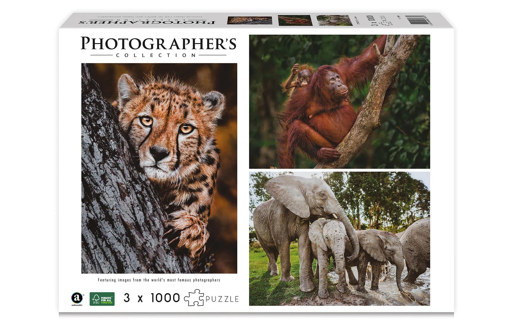 Puzzle Wildtier-FamilienPuzzle-Set für Erwachsene und Kinder