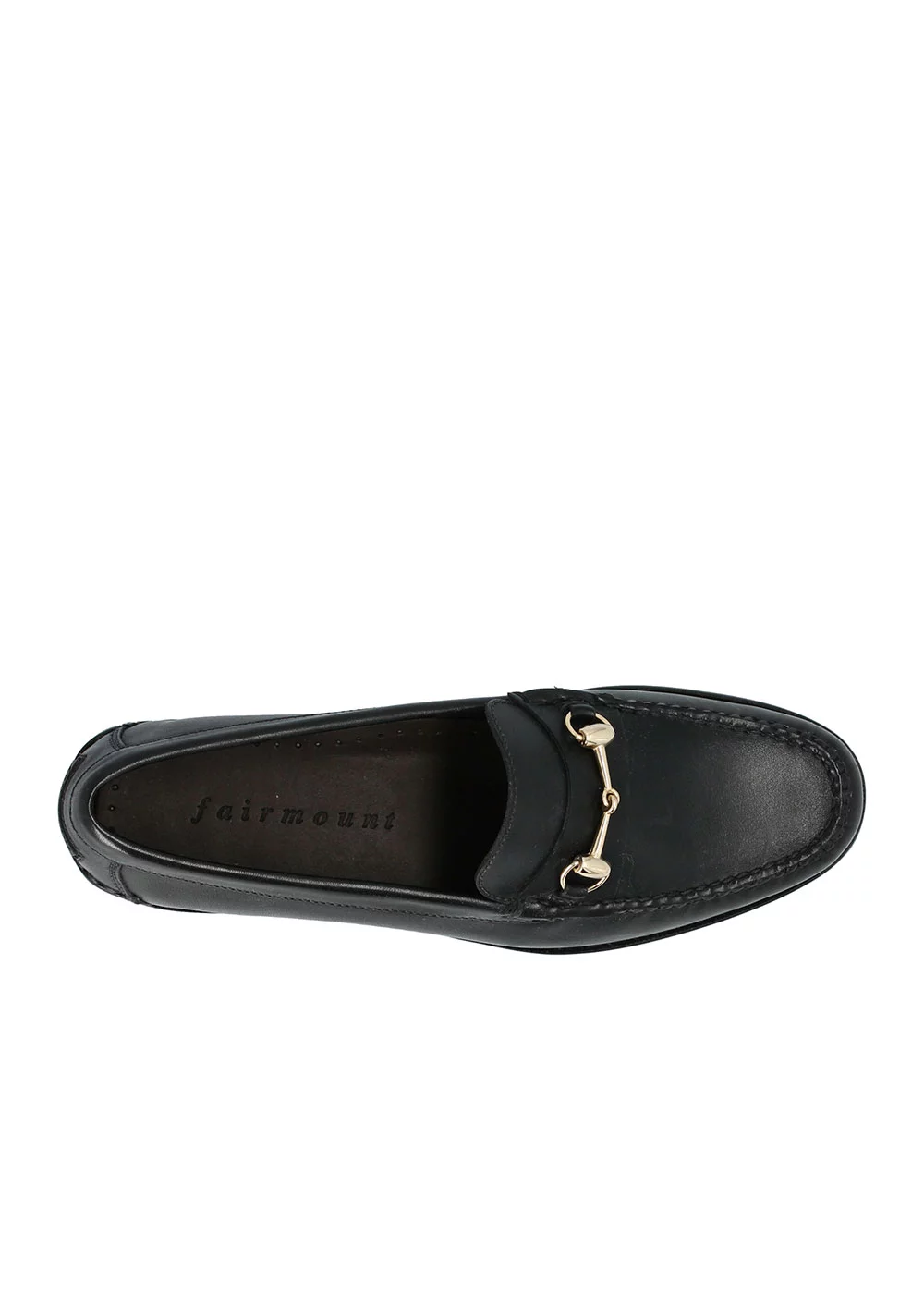MOCASSIN HEEL MORSETI CUIR NOIR