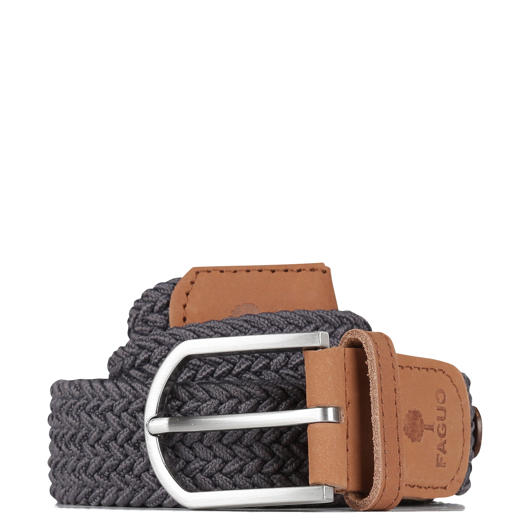 Ceinture tressée en toile | Gris
